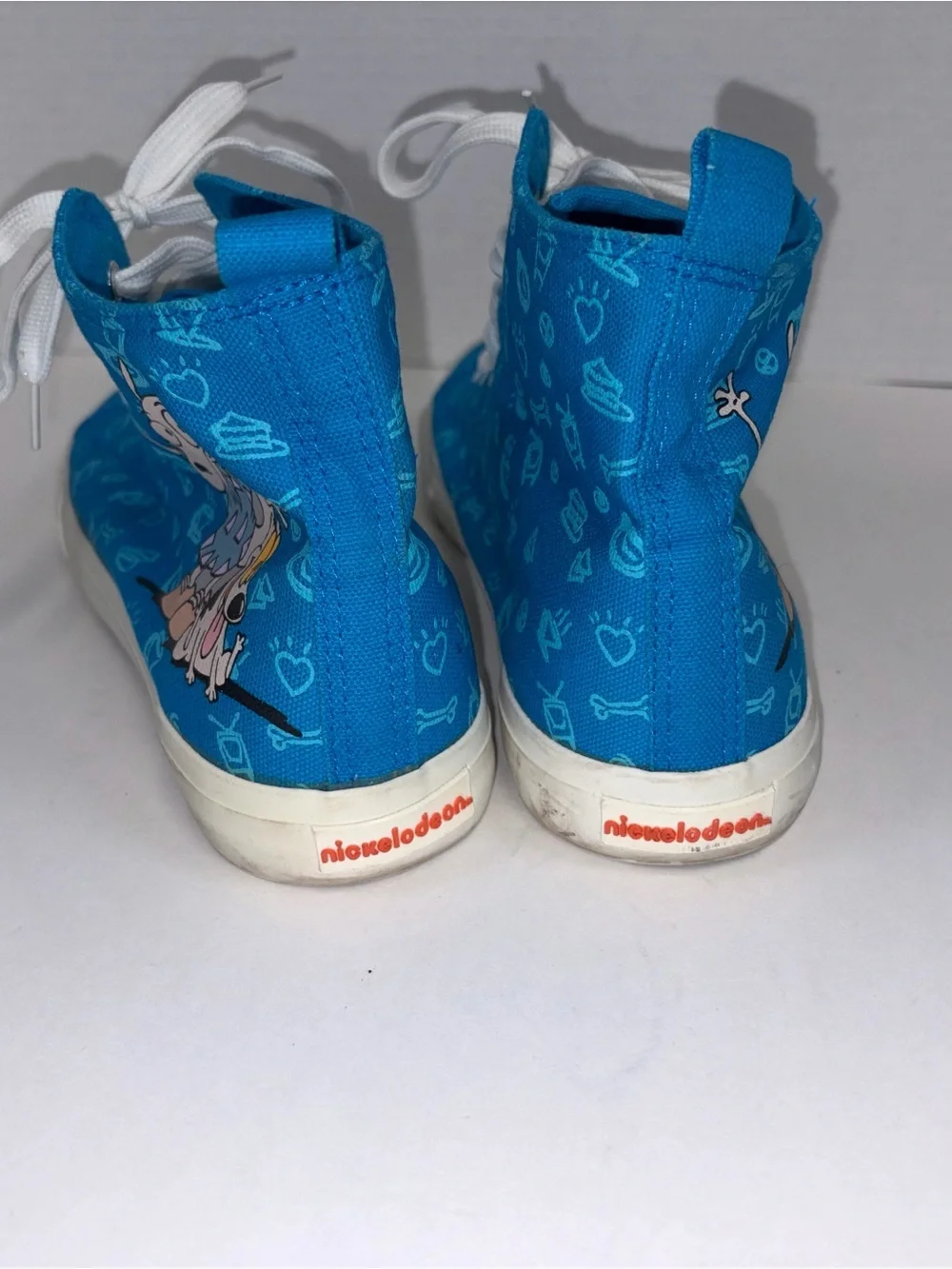 Nickelodeon Blue High-Top Sneakers with Cartoon Graphic